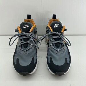 Nike Air Max 270 React Shoes Mens 7 Gray Black Orange Sneakers CK4885-991